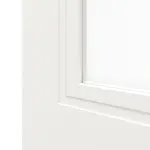 Detailansicht des Lichtausschnitts von Cofi 20 LA-01 Weißlack RAL 9016 Premium Doppelflügeltür inkl. Zarge