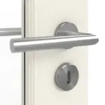 Detailansicht der Oberfläche von GARANT Doppelflügeltür Como Weißlack mit Lichtausschnitt CKL2 mit Zarge