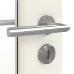 Detailansicht der Oberfläche von GARANT Doppelflügeltür Como Weißlack mit Lichtausschnitt CKL2 Sprosse SP0 mit Zarge