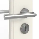 Detailansicht der Oberfläche von GARANT Doppelflügeltür Como Weißlack mit Lichtausschnitt CL2 Sprosse SP0 mit Zarge