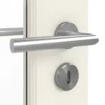 Detailansicht der Oberfläche von GARANT Doppelflügeltür Como Weißlack mit Lichtausschnitt CL2 Sprosse SP4 mit Zarge