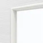 Detailansicht des Lichtausschnitts von Doppelflügeltür LA 11 Strukturiert Weiß Basic inkl. Zarge - Huga