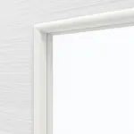 Detailansicht des Lichtausschnitts von Doppelflügeltür LA 6 Strukturiert Weiß Basic inkl. Zarge - Huga