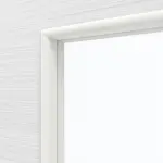 Detailansicht des Lichtausschnitts von Doppelflügeltür LA 9 Strukturiert Weiß Basic inkl. Zarge - Huga