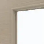 Detailansicht des Lichtausschnitts von Doppelflügeltür LA-DIN Strukturiert Taupe Basic inkl. Zarge - Huga