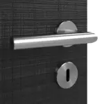 Detailansicht der Oberfläche von HÖRMANN Doppelflügeltür Leinen Schwarz Proline Concepto mit Zarge