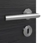 Detailansicht der Oberfläche von HÖRMANN Doppelflügeltür Schiefer Schwarz Proline Concepto mit Zarge