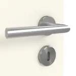 Detailansicht der Oberfläche von GARANT Doppelflügeltür Corona 830 Snow White CePaL mit Lichtausschnitt LA-4 mittig mit Zarge