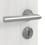 Detailansicht der Oberfläche von GARANT Doppelflügeltür Corona 830 Authentic Grigio CePaL mit Lichtausschnitt LA-4 mittig mit Zarge