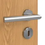 Detailansicht der Oberfläche von GARANT Doppelflügeltür Corona 830 Eiche Premium CePaL mit Lichtausschnitt LA-4 mittig mit Zarge