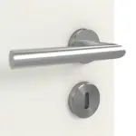 Detailansicht der Oberfläche von GARANT Doppelflügeltür Corona 830 Weiß Struktur Premium CePaL mit Lichtausschnitt LA-4 mittig mit Zarge