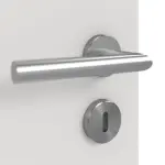 Detailansicht der Oberfläche von GARANT Doppelflügeltür Corona 832 Silver Grey CePaL mit Lichtausschnitt LA-4 mittig mit Zarge