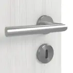 Detailansicht der Oberfläche von GARANT Doppelflügeltür Corona 832 Authentic Grigio CePaL mit Lichtausschnitt LA-4 mittig mit Zarge