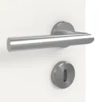 Detailansicht der Oberfläche von GARANT Doppelflügeltür Corona 832 Weißlack 9016 CePaL mit Lichtausschnitt LA-4 mittig mit Zarge