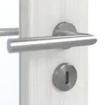 Detailansicht der Oberfläche von GARANT Doppelflügeltür Corona 834 Authentic Grigio CePaL mit Lichtausschnitt LA-4 schlossseitig mit Zarge