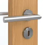 Detailansicht der Oberfläche von GARANT Doppelflügeltür Corona 834 Eiche Premium CePaL mit Lichtausschnitt LA-4 schlossseitig mit Zarge