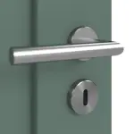 Detailansicht der Oberfläche von CLASSEN Doppelflügeltür Frame 5.5 Uni Green Dekorfolie inkl. Zarge