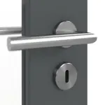 Detailansicht der Oberfläche von CLASSEN Doppelflügeltür Frame 5.6 Uni Graphit Dekorfolie mit Lichtausschnitt inkl. Zarge