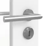 Detailansicht der Oberfläche von CLASSEN Doppelflügeltür Frame 5.6 Uni Weiß Dekorfolie mit Lichtausschnitt inkl. Zarge