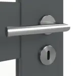 Detailansicht der Oberfläche von CLASSEN Doppelflügeltür Frame 5.7 Uni Graphit Dekorfolie mit Lichtausschnitt inkl. Zarge