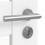 Detailansicht der Oberfläche von CLASSEN Doppelflügeltür Frame 5.7 Uni Weiß Dekorfolie mit Lichtausschnitt inkl. Zarge