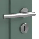 Detailansicht der Oberfläche von CLASSEN Doppelflügeltür Frame 5.9 Uni Green Dekorfolie inkl. Zarge