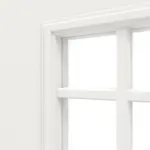 Detailansicht des Lichtausschnitts von Landhaus 1 LA Lugano Classic Durat Verkehrsweiß RAL 9016 Doppelflügeltür inkl. Zarge - Huga