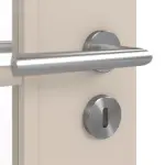 Detailansicht der Oberfläche von CLASSEN Doppelflügeltür Glas M3 Kaschmir CPL mit Lichtausschnitt (Sprossen) inkl. Zarge
