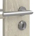 Detailansicht der Oberfläche von CLASSEN Doppelflügeltür Glas M3 Kendal Eiche CPL mit Lichtausschnitt (Sprossen) inkl. Zarge