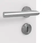 Detailansicht der Oberfläche von JELD-WEN Doppelflügeltür Grauweiß Optima DuriTop CPL mit Zarge