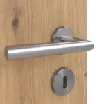 Detailansicht der Oberfläche von WESTAG Doppelflügeltür Artis Eiche Ei 793 Portalit CPL mit Lichtausschnitt LA-1B bandseitig inkl. Zarge