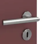 Detailansicht der Oberfläche von WESTAG Doppelflügeltür Rosso Jaipur FX 0751 FENIX NTM mit Lichtausschnitt LA-1B bandseitig inkl. Zarge