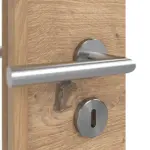 Detailansicht der Oberfläche von WESTAG Doppelflügeltür Artis Eiche Cross EiC 793 Portalit CPL mit Lichtausschnitt LA-1D schlossseitig inkl. Zarge