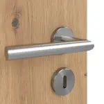 Detailansicht der Oberfläche von WESTAG Doppelflügeltür Artis Eiche Ei 793 Portalit CPL mit Lichtausschnitt LA-1 mittig inkl. Zarge