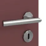 Detailansicht der Oberfläche von WESTAG Doppelflügeltür Rosso Jaipur FX 0751 FENIX NTM mit Lichtausschnitt LA-1 mittig inkl. Zarge