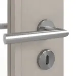 Detailansicht der Oberfläche von WESTAG Doppelflügeltür Semento BN 434 Portalit CPL mit Lichtausschnitt LA-100 inkl. Zarge