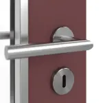 Detailansicht der Oberfläche von WESTAG Doppelflügeltür Rosso Jaipur FX 0751 FENIX NTM mit Lichtausschnitt LA-100 inkl. Zarge