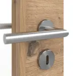 Detailansicht der Oberfläche von WESTAG Doppelflügeltür Artis Eiche Cross EiC 793 Portalit CPL mit Lichtausschnitt LA-1000 inkl. Zarge