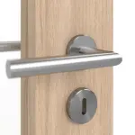 Detailansicht der Oberfläche von WESTAG Doppelflügeltür Eiche Eleganzia Ei 342 Portalit CPL mit Lichtausschnitt LA-1000 inkl. Zarge