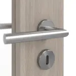 Detailansicht der Oberfläche von WESTAG Doppelflügeltür Sala Eiche Ei 443 Portalit CPL mit Lichtausschnitt LA-1000 inkl. Zarge