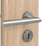 Detailansicht der Oberfläche von WESTAG Doppelflügeltür Eiche Eleganzia Ei 342 Portalit CPL mit Lichtausschnitt LA-18-21,5 inkl. Zarge