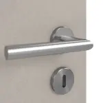 Detailansicht der Oberfläche von WESTAG Doppelflügeltür Semento BN 434 Portalit CPL mit Lichtausschnitt LA-3 inkl. Zarge