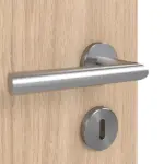 Detailansicht der Oberfläche von WESTAG Doppelflügeltür Eiche Eleganzia Ei 342 Portalit CPL mit Lichtausschnitt LA-3 inkl. Zarge