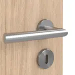 Detailansicht der Oberfläche von WESTAG Doppelflügeltür Eiche Eleganzia Ei 342 Portalit CPL mit Lichtausschnitt LA-3Q inkl. Zarge