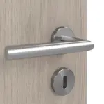 Detailansicht der Oberfläche von WESTAG Doppelflügeltür Sala Eiche Ei 443 Portalit CPL mit Lichtausschnitt LA-3Q inkl. Zarge