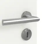 Detailansicht der Oberfläche von WESTAG Doppelflügeltür Sira Weiß ähnl. RAL 9003 Westalack Soft mit Lichtausschnitt LA-3Q inkl. Zarge