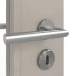 Detailansicht der Oberfläche von WESTAG Doppelflügeltür Semento BN 434 Portalit CPL mit Lichtausschnitt LA-DIN inkl. Zarge