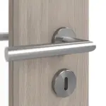 Detailansicht der Oberfläche von WESTAG Doppelflügeltür Sala Eiche Ei 443 Portalit CPL mit Lichtausschnitt LA-DIN inkl. Zarge