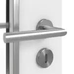 Detailansicht der Oberfläche von WESTAG Doppelflügeltür Bianco Kos FX 0032 Fenix NTM mit Lichtausschnitt LA-DIN inkl. Zarge