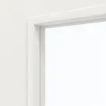 Detailansicht des Lichtausschnitts von Doppelflügeltür Arctic weiß A 222 LA-DIN PortaLit inkl. Zarge - Westag